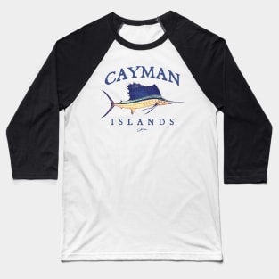 Cayman Islands Vintage Sailfish Baseball T-Shirt